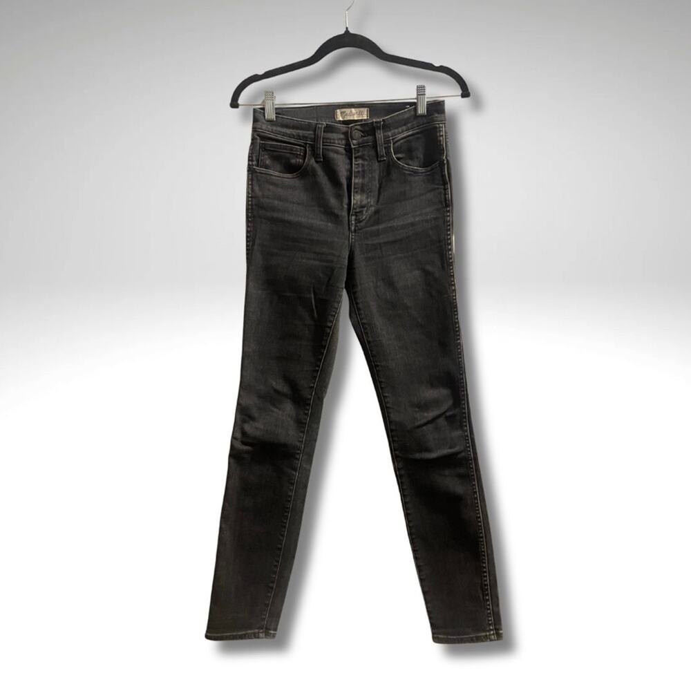 Madewell 10” High Riser Skinny Skinny Jeans Black Size 25 (Style E6596)